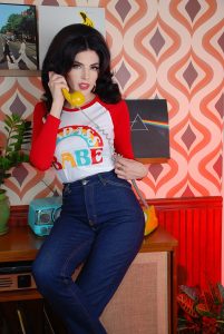 Pin Up Angela Morales with Lady K Loves Rockabilly Womens Jeans