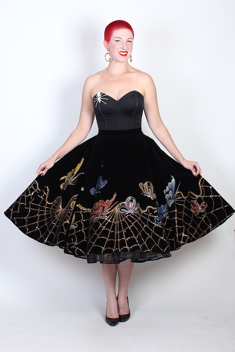 spider dress 1950s | Spiderweb in Fashion