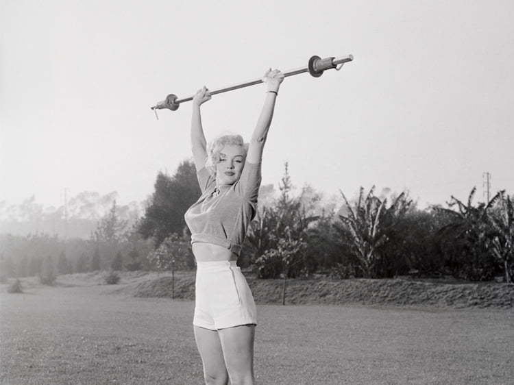 marilyn monroe workout 1 | Icons doing exercise